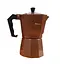 Гейзерная турка кофеварка для плиты из алюминия Domatec DT-2709 на 9 чашек кофейник гейзерного типа Коричневая - миниатюра 4