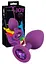 Анальна пробка з кристалом Colorful Joy Jewel Medium 8 см (фіолетовий) - мініатюра 5