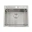 Кухонна мийка накладна 1.5 мм із нержавіючої сталі 45 см Nett NS-5245, Нержавіюча сталь - мініатюра 1