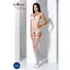 Бодистокинг Passion BS066 комбинезон имитация чулок и пояса S/M/L white - миниатюра 2
