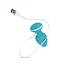 Анальна пробка Cala Azul Blanca Vibrating Anal Plug 8.3 см (бірюзовий) - мініатюра 8