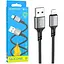 USB-кабель Borofone BX83 Silicone Lightning 1 м чорний - мініатюра 1