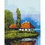 Набор для росписи по номерам Хатка у озера, 40x50 см, BS53152 - миниатюра 1