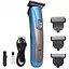 Професійна бездротова акумуляторна машинка ProGemei GM 6057 тример для стриження волосся синій металік - мініатюра 1