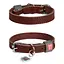 Ошейник для собак кожаный Waudog Classic Ш 12 мм Д 19-25 см коричневый - миниатюра 1
