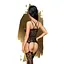 Бодістокінг Penthouse Magical Mistress Black відкритий доступ квітковий декор імітація панчох XL - мініатюра 2