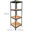 Металевий стелаж Emby Light Series (розмір 1500х450x450мм) 4 полиці ДСП до 100кг Чорний - мініатюра 2