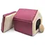 Будиночок для собак та котів Zoo-hunt Хутро бордове №1 300х330х330 мм (ZH24583584-1) - мініатюра 2