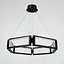 Люстра із підвісним чорним кільцем з прямокутників Ø 60 см | Арт. MJ 235-600 | Line F - мініатюра 3