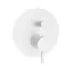 Смеситель для душа Paffoni Light без встраиваемой части с металлической накладкой white matt LIGBOX015BO/M, Белый матовый - миниатюра 2
