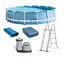 Басейн каркасний Intex 26732 NP круглий 549x122 см об'єм 24311 л зі сходами тентом та підстилкою - мініатюра 3