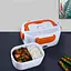 Электрический ланч-бокс контейнер Electronic Lunchbox YS 001 40 W с подогревом термос для еды оранжевый - миниатюра 4