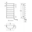 Полотенцесушитель электрический Kroner Трапеция ДТ18ER 1000x500/8 ER CV023841, Хром, Правое - миниатюра 2