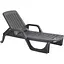 Шезлонг пластиковий Bica Zanzibar, графіт - мініатюра 1