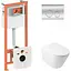 Набір Q-tap інсталяція 3 в 1 Nest QT0133M425 з панеллю змиву круглою QT0111M11112CRM + унітаз з сидінням Swan QT16335178W - мініатюра 1