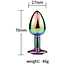 Анальна пробка SKN-Rainbow 04 з кристалом хамелеон (розмір S), Радуга - мініатюра 4