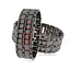 Часы-браслет Led Watch Iron Samurai Черный с красными светодиодами (IBW012BR) - миниатюра 2