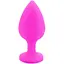 Силіконова анальна пробка із кристалом SKN-KSIL-07S (розмір S), Рожевий - мініатюра 3