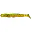 Силикон Reins Bubbling Shad 3" B61 Chart Pepper/Motoroil Red Gold (6 шт/уп) - миниатюра 1