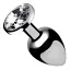 Анальная пробка Fantasy Silver Butt Plug Diamond S 7 см (белый) - миниатюра 8