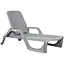 Шезлонг пластиковий Bica Nilo, сіро-бежевий - мініатюра 1