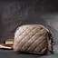 Зручна жіноча стьобана сумка з м'якої натуральної шкіри Vintage 22328 бежева - мініатюра 8