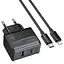 МЗП Hoco CS73A Star Speed PD30W+QC3.0 (1USB-A/1C) + кабель Type-C to Lightning Midnight Black - мініатюра 3