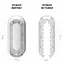 Мастурбатор Tenga Flip Zero Gravity White, змінна інтенсивність стимуляції, розкладний - мініатюра 2