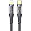 Кабель Usams SJ573 Type-C To Lightning PD 20W Transparent Data Cable Icy Series 1.2 м Чорний - мініатюра 1