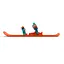 Санки-лижа Plastkon OneFoot Miniski помаранчево-блакитна (4110416105) - мініатюра 2
