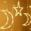 Гирлянда светодиодная Штора Звезды и Луна 3х1.5 м 120 LED Теплая Белая - миниатюра 3