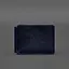 Кожаное портмоне 13.0 зажим синий краст - миниатюра 10