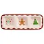 Менажница новогодняя фарфоровая Yiwu Merry Christmas на 3 секции для закусок 30×11×2.5 см CR-1-41 - миниатюра 1