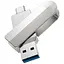 Флеш-накопичувач Hoco UD10 Metal Flash 2in1 USB 3.0/Type-C - 64GB Gray - мініатюра 2