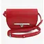 Женская кожаная сумка поясная-кроссбоди Bridget красная - миниатюра 1