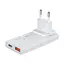 Мережевий зарядний пристрій Choetech PD6011 Ultra thin PD67W GAN A+C White (43-00155) - мініатюра 1