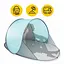 Намет пляжний 4FIZJO Pop-Up 195 x 120 см саморозкладний Grey/Mint (P-5905973401432) - мініатюра 7