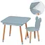 Столик зі стільцем "Ведмедик" 08-025G-BOX з ящиком, сірий - мініатюра 2
