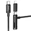 Дата кабель Hoco U135 Incredible 2in1 Type-C to Lightning/Type-C (1m) Black - миниатюра 1