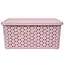 Уценка. Корзина Diomedea с крышкой 29.7x19.6x13 см 6 л пудровая (К12-805)  - миниатюра 2