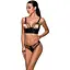 Комплект из эко-кожи с люверсами и ремешками Passion Malwia Bikini black L/XL - миниатюра 1