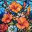 Алмазная мозаика «Цветочный калейдоскоп» DEEX16296 неполная выкладка 30х30 см - миниатюра 1