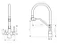 Змішувач для кухні Lidz Aria 020F3 з гнучким виливом з підключенням для питної води LDARI020F3GNK39211 - мініатюра 8