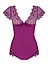 Боди Obsessive Moketta S/M фиолетовый - миниатюра 5