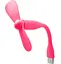Портативний гнучкий USB міні-вентилятор для ноутбука/powerbank (Pink) - мініатюра 2