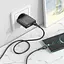 Ультратонкое двухпортовое зарядное устройство Hoco N38 Delgado Type-C 20 Вт и USB-A 18 Вт PD20W/PPS/QC3.0/FCP/AFC Black - миниатюра 3