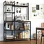 Стеллаж Costway Kamel 5-ярусный с 2 розетками в стиле Loft - миниатюра 2