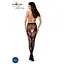 Эротические колготки-бодистокинг Passion S007 black красивые ажурные колготки с вырезом S/M/L - миниатюра 4