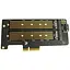 Контроллер Dynamode 2х M.2 NVMe M-Key /SATA B-key SSD to PCI-E 3.0 x4/ x8/ x16, (PCI-Ex4- 2xM.2 MB-key) - миниатюра 1