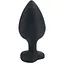 Силіконова анальна пробка з кристалом SKN-KSIL-05M (розмір M), Чорний / Белый - мініатюра 4